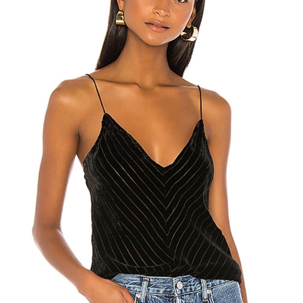 Cami NYC Olivia Striped Velvet Revolve camisole